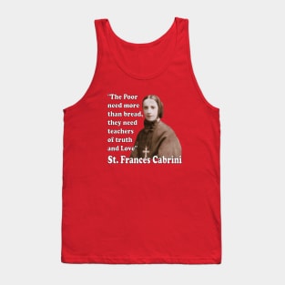 St Frances Cabrini Catholic Saint Tank Top